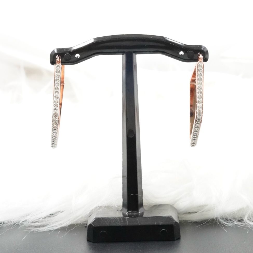 Miniatura 3 de CANDONGA ROMBO ROSA PIEDRA BLANCA